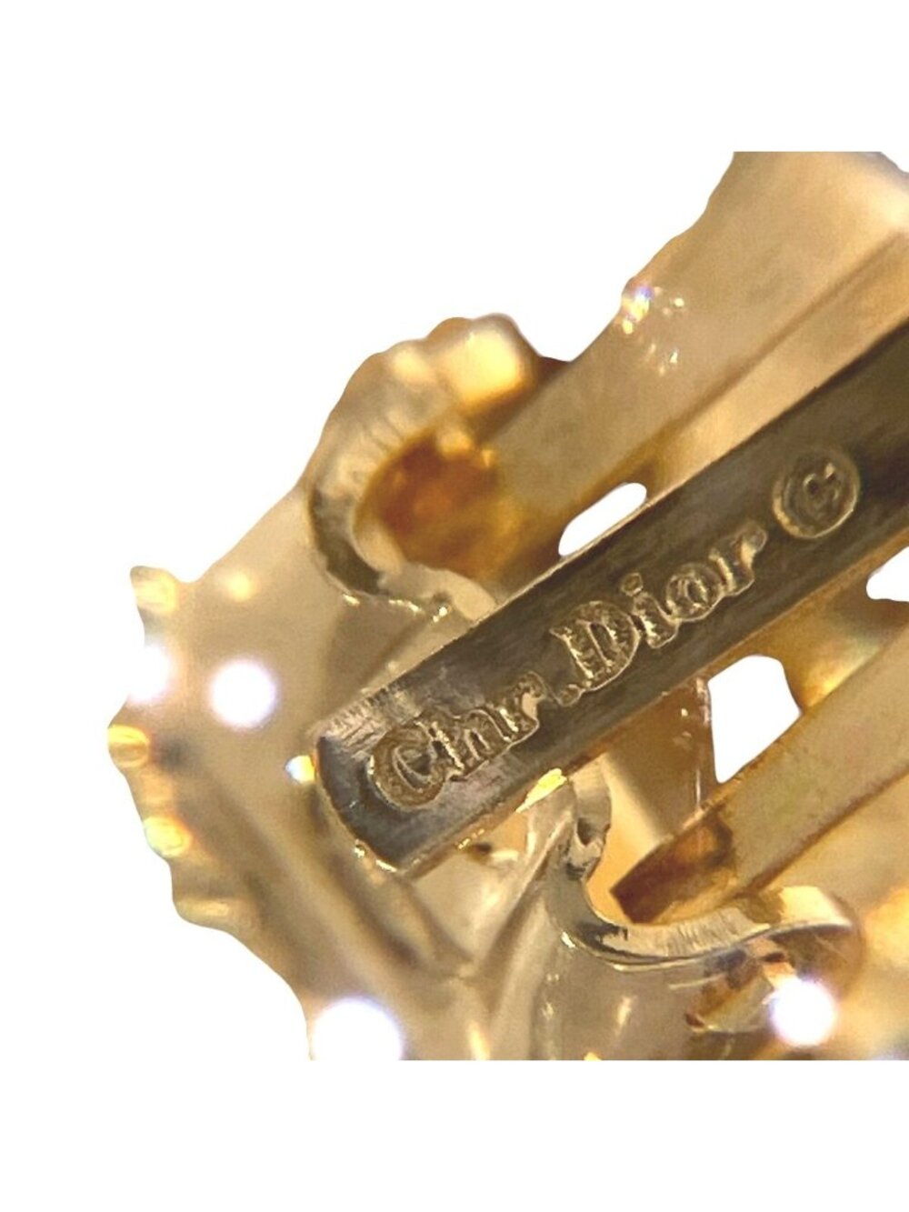 Dior Logo Earrings Rhinestone - Picture 7 of 9